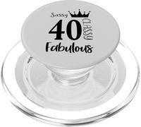 40 Year Old Fabulous - Sassy Classy 40th Birthday Women PopSockets PopGrip for MagSafe