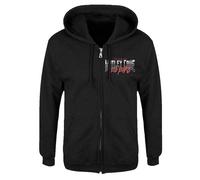 40 Years Back Print Full Zip Hoodie Motley Crue Black L
