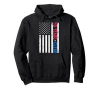 40 Years Clean & Sober US Flag Recovery Sobriety Anniversary Pullover Hoodie