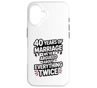 40 Years of Marriage Argument Funny Wedding Anniversary Case for iPhone 16