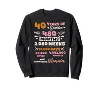 40 Years Of Service 40th Work Anniversary Retirement Sweatshirt