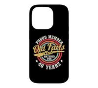 40 Years Old Farts Club Retro 40th Birthday Men Dad Funny Case for iPhone 14 Pro
