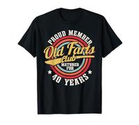 40 Years Old Farts Club Retro 40th Birthday Men Dad Funny T-Shirt