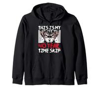 40 Years Time Skip Anime Ninja Samurai 40th Birthday Zip Hoodie