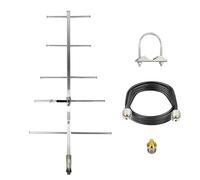 400-470MHz Yagi Antenna with 32ft Cable SL16 Connector SMA Female Adaptor High Gain 9dBi Long Range UHF Base Antenna 5-Element Outdoor Antenna for Ham Radio Repeater Systems GMRS