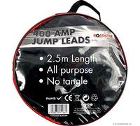 400 Amp Heavy Duty Battery Jump Starter Leads - Cable 2.5m Long, Jumpleads, Colour Coded, Metre | Booster Cables For Battery | Insulated, Booster Cables | Jump Leads For Cars, Van, Truck