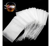 400 Biodegradable Corn Fiber Empty Tea Filter Bags for Loose Leaf Tea (3.54 x 2.75 inch)