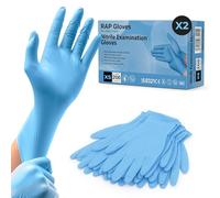 400 Blue Disposable Examination Nitrile Gloves - Multi Purpose Protective Food Safe Powder Free Gloves - XS
