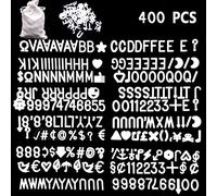 400 Characters White Letter Set for Changeable Felt Letter Boards, 3/4 Inch Letters with Gift Cloth Bag Including Numbers, Symbols,Letters