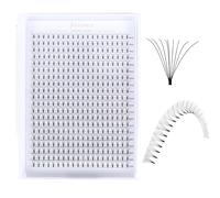 400 Fans Premade Fans Eyelashes, Short Stem 6D/7D/8D/9D/10D/12D Stable C D Curl Promade Lash Extensions Fans,0.07 mm Mix Length Pre Fanned Volume Lash Extensions(400fans-9d-0.07 Short Stem, C Curl)