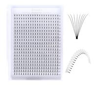 400 Fans Premade Fans Eyelashes, Short Stem 6D/7D/8D/9D/10D/12D Stable C D Curl Promade Lash Extensions Fans,0.07 mm Mix Length Pre Fanned Volume Lash Extensions (400fans-8d-0.07 Short Stem, C Curl)