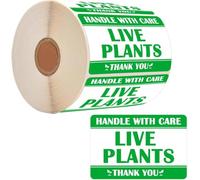 400 Green Live Plants Stickers for Shipping 2x3 inch Please Handle with Love Stickers Fragile Shipping Labels for Warehouse Pallet Garden Centers,Landscaping,Nurseries Live Plants Sticker per roll