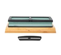400 Grit 1000 Grit Double - Side Sharpening Stone, Knife Sharpener for Kitchen and Scissors, White Fused Alumina Whetstone with Base and Angle Guide