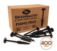 (400) Groundmaster Heavy Duty 6" Pegs Weed Control Membrane Fabric Fixing Anchors