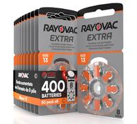 400 Hearing Aid Batteries 13. Rayovac Extra - 50 Blisters of 8 Batteries