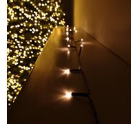 400 LED 40m Premier Christmas Outdoor 8 Function Battery Timer Lights Vintage Gold