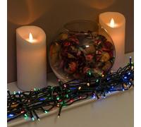 400 Multi-Coloured Multi-Function Battery Xmas Lights - Green Cable