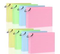 400 Pack Flashcards, Revision Cards A6 (10.2CM x 14CM), Neon Flash Card Coloured, Study Record Cards, Lined on Front, Blank on Back Cue Card, Pocket Index Prompt Notecard for School Office Home