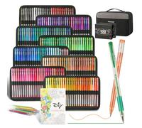 400 Pack Gel Pens for Adult Coloring Books, 200 Colored Gel Pen Include 200 Refills with 40% More Ink,Glitter Gel Pens Set for Coloring Books Drawing Journaling Scrapbook Art Supplies