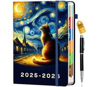 400 Pages Academic Diary 2025-2026 A5 Week to View Work Diary from July 2025 to June 2026 Diaries Student Teacher Planner Organiser 6 Pages Per Week Appointment Book for School (Starry Sky Cat)