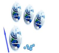 400 pcs 4 Packs of 100 Menthol Cigarette Crushballs,Flavoured Crush Balls Capsules for Filter Tips Insertion, Click-On Beads(Blueberry)