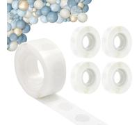 400 PCS Balloon Glue Dots, Removable Balloon Sticky Spots, Extra Strong Glue Dots Double Sided Adhesive Dots for Birthday Party Wedding Christmas Decorations and DIY Scrapbooking Craft. (4 Rolls)