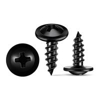 400 PCS Black Washer Head M4.2 X 12 mm Wood Screws, Hardened Steel Multipurpose Screw, Oxide Coated for Corrosion Resistance, Ideal for Wood, Metal, and Plastic by TPOHH