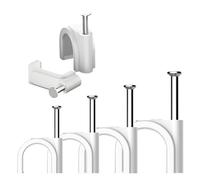 400 PCS Cable Clips,White Cable Holder, Strong Cable Tidy Clips, wire clips,4 Sizes (4mm, 6mm, 8mm, 10mm) for Ethernet, Telephone, TV, USB Cables - Wire Tidy Management