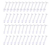 400 Pcs Clear Earrings, 2-Style Invisible Plastic Studs & Flat Backs for School, Work, Sport, Hypoallergenic Earring Retainers Clear Earrings Studs for Women & Men (200 Pairs)