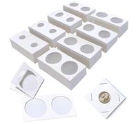 400 PCS Coin Flip Mega Assortment, Lanpu Cardboard Coin Flips 2x2 Holder Mega Assortment 2 by 2 Inch for Coin Collection Supplies (6 Sizes)