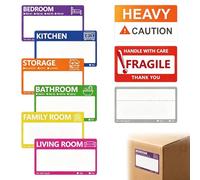 400 Pcs Color Coded Moving Labels, Writable Fragile Box Packing Stickers