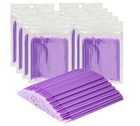 400 Pcs Disposable Micro Swab Applicators Dental Brush Cosmetics Applicators Lip Applicator for Eyelashes Extensions and Makeup Application