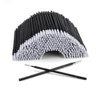400 PCS Disposable Tipped Mascara Wands Plastic-Handled Micro Applicators for Mascara, Eyeliner, Eye Makeup Lash Separation, Smudge Correction & Precision Detailing, Black