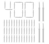 400 Pcs Double Headed Skirting Nails Thread Seamless Nails Skirting Board Nails Double Headed No Trace Nails Invisible Security Screws Skirtings Line Nail with 4 Sleeve Tool for Wood Furniture and DIY