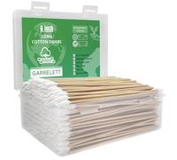 400 PCS Gun Cleaning Swabs - 6" Lint-Free Long Cotton Swabs Bamboo Handle, Precision Firearm Maintenance Kit Electronics Instruments, Professional Supplies with Reusable Storage Case