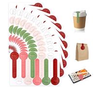 400 Pcs Handmade Seal Labels, 9.9cm (3.9 Inch) Hand Made Cake Stickers, Colorful Self Adhesive Sealing Labels for Cookie, Cake, Chocolate, Candy, Snack Wrapping, Bakery Bags