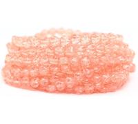 400 pcs Heart Pressed Glass Beads, Crystal Light Pink Peach Crack (00030-34305-CRACK), 6 mm, Glass, Czech Republic