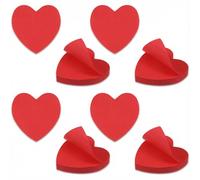 400 Pcs Heart Sticky Notes, 4 Pack Heart Shaped Red Post Its for Valentines, Self-Adhesive Paper Notes for Notebook Office, Galentines Day Decorations(100 Sheets/pad 4 Pads)