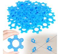 400 PCS Hexagon Tile Spacers 6-in-1 Multisize Reusable Leveling Shims (1mm-5mm) Large Color-Coded Tile Clips for DIY & Pro Tiling Perfect for Floor, Wall, and Backsplash Installation (400Pcs(Blue))