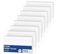 400 PCS Index Cards A6（10.2x14CM） Flash Cards, Revision Cards A6, White Ruled Flashcards, Revision Flash Cards, Record Study Recipe Note Cards for Taking Notes, Reminders