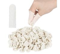 400 Pcs Latex Finger Cots, Disposable Finger Tips Rubber Protector Fingertip Gloves, Anti-Static (Medium)