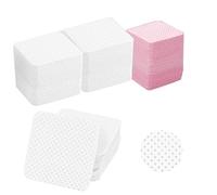 400 Pcs Lint Free Wipes for Nails Nail Polish Remover Pads, Nail Wipes Pads includ 300 Pcs White and 100 Pcs Pink for Clean DIY Nail Art