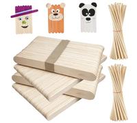 400 Pcs Lolly Sticks, Lollipop Sticks, Wooden Craft Sticks for DIY Projects and Educational Activities, Ice Cream Making and Plant Labels, Smooth for Creative Hands and Professional Use