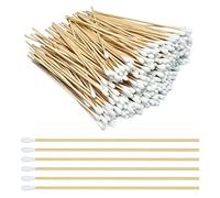 400 Pcs Long Handle Wooden Cotton Swabs 15cm Long Cotton Buds, Long Wood Stick Cotton Buds for Cleaning, Makeup, Polishing Jewelry, Arts and Crafts