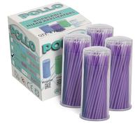 400 Pcs Micro Applicator Brushes Vastmed | Disposable Eyelash Extension Brushes for Makeup, Oral and Dental | Ultra Fine - Purple