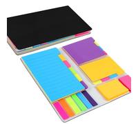 400 Pcs Sticky Notes Set, Multicolor Adhesive Notes with PU Leather Cover, Student Essentials Index Flags Pads for Books, Folders, Index,School Office Supplies