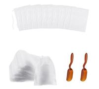 400 Pcs Tea Bags Empty, Empty Tea Bags with 2 Tea Shovels, Reusable Tea Bags, Spice Bags for Cooking, Spice Bags, Soaking Medicinal Liquor, Tea Coffee Filter