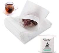 400 Pcs Tea Filter Bags Disposable Empty Tea Bags Cotton Drawstring Seal Tea Infusers Bag for Loose Leaf Teal (3.54 x 2.75 inch)