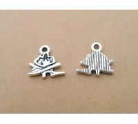 400 Pcs Tibetan Silver Flame Pendant 11X11MM A8396 DIY Jewelry Making