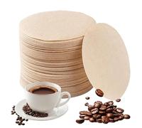 400 Pcs Unbleached Coffee Filter Papers,6.4cm Coffee Filters Round Replacement Compatible with Aerobie Aeropress Coffee, Unbleached Natural Paper for Espresso Makers